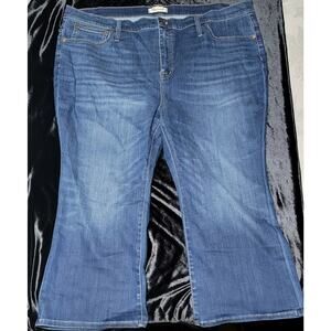 NWT Madewell Cali Demi-Boot Jeans Women's Size 37P High Rise Stretch Crop Blue